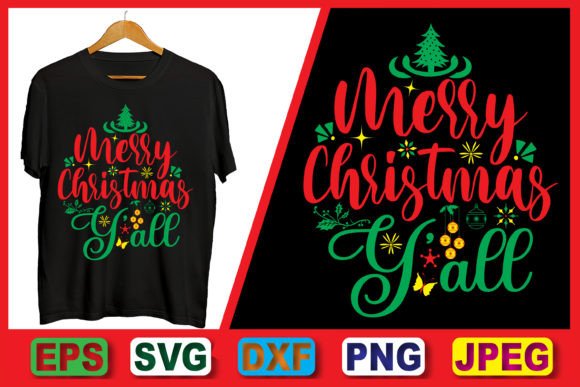 Merry Christmas Y all T-shirt Design