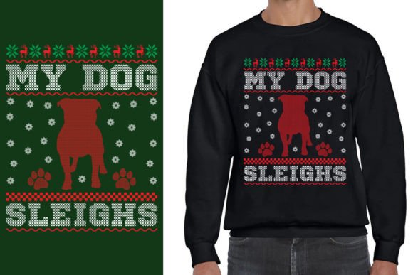 Ugly Christmas Sweater Design. My Dog